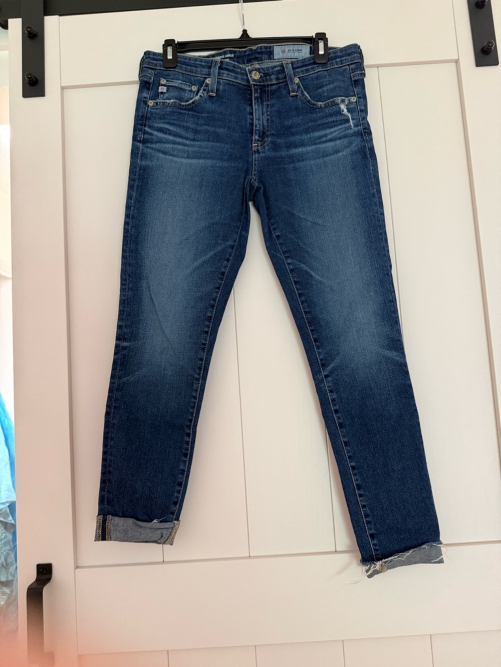 Ag Adriano Goldschmied Dark Blue Ankle Crop Jeans